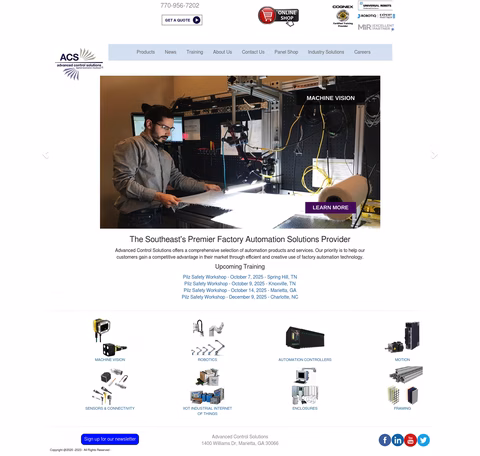 Advanced-Control-Solutions Homepage 1440px
