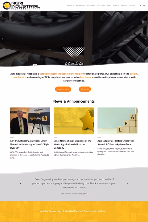 Agri-Industrial-Plastics Homepage 1440px