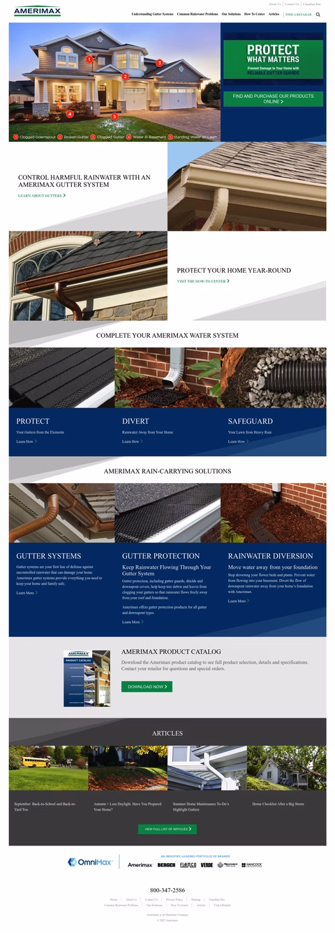 Amerimax Homepage 1440px