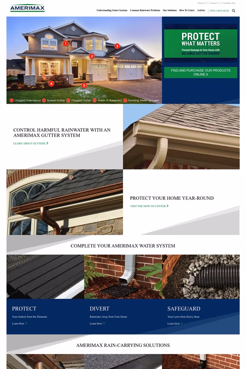 Amerimax Homepage 1440px