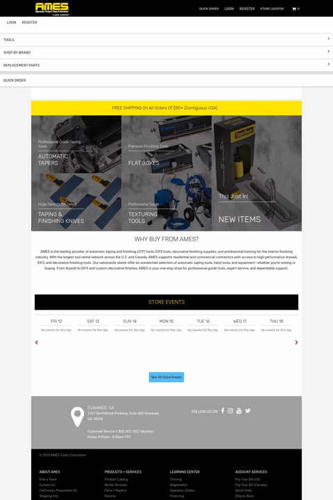 Ames-Tools-Corporation Homepage 1440px