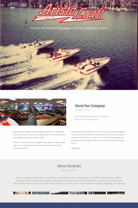 Aristocraft-Boats Homepage 1440px