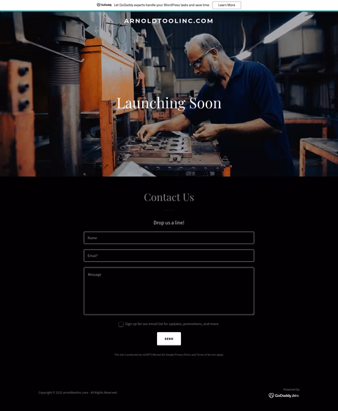 Arnold-Tool-Inc Homepage 1440px