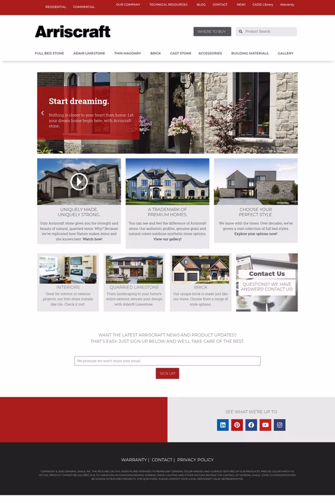 Arriscraft Homepage 1440px