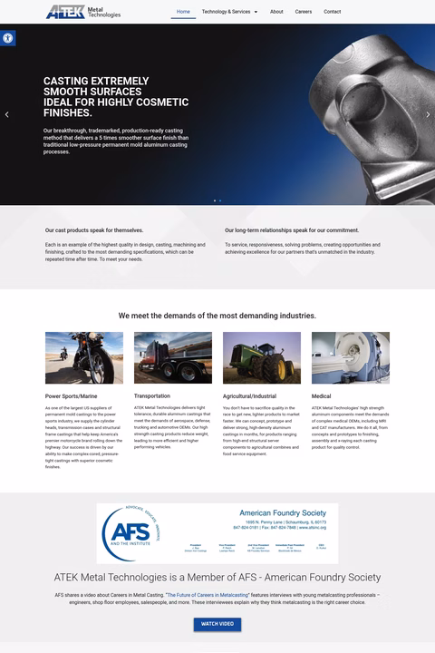 Atek-Metal-Technologies Homepage 1440px