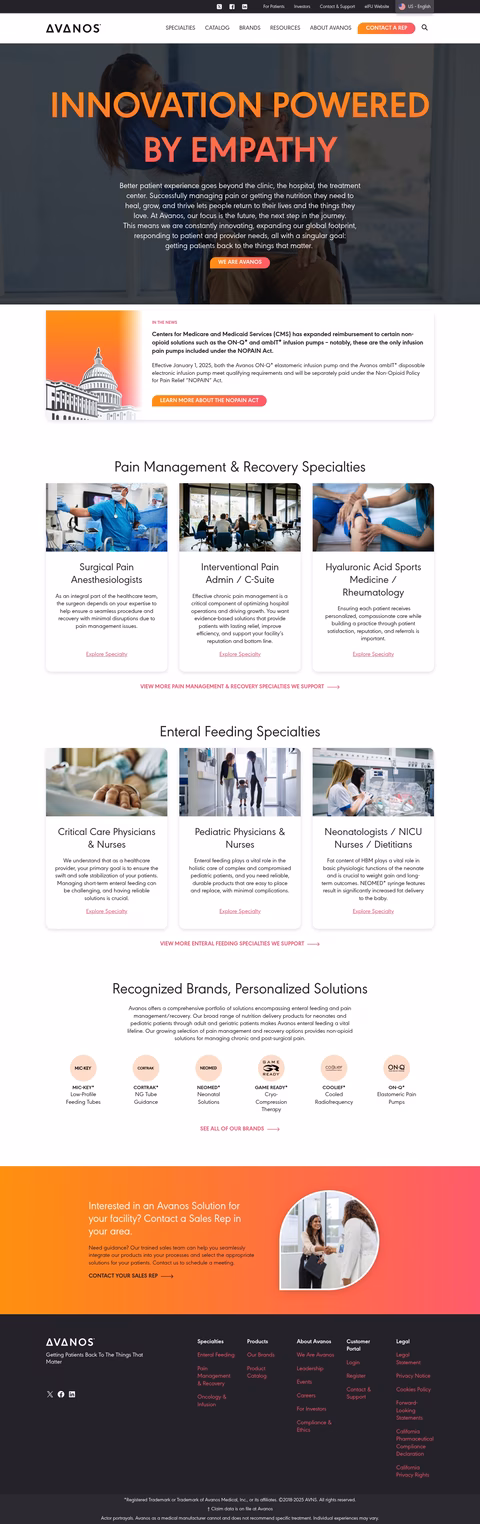 Avanos-Medical Homepage 1440px