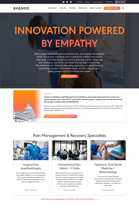 Avanos-Medical Homepage 1440px