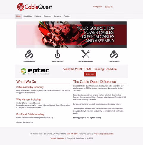 Cable-Quest Homepage 1440px