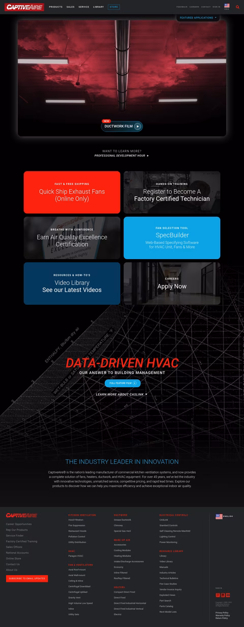 Captiveaire Homepage 1440px