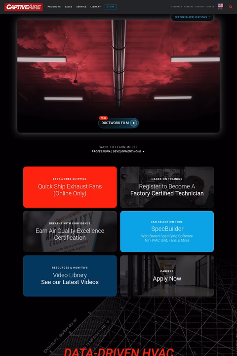 Captiveaire Homepage 1440px