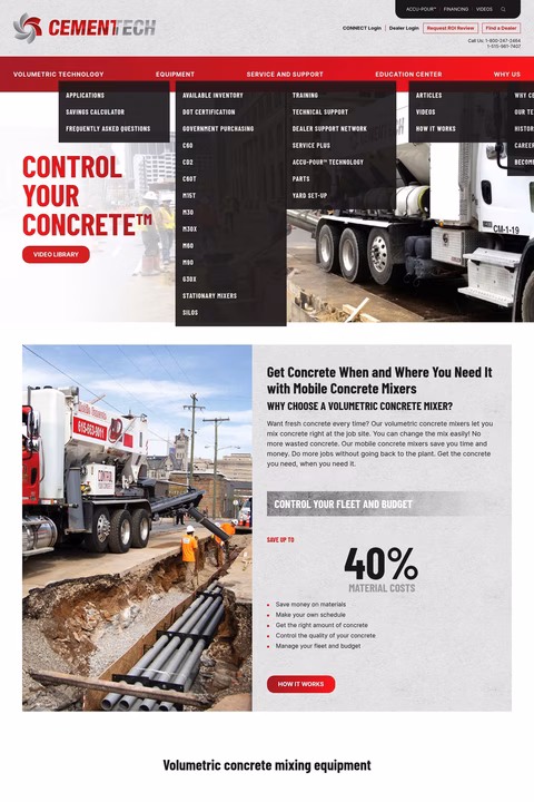 Cemen-Tech Homepage 1440px