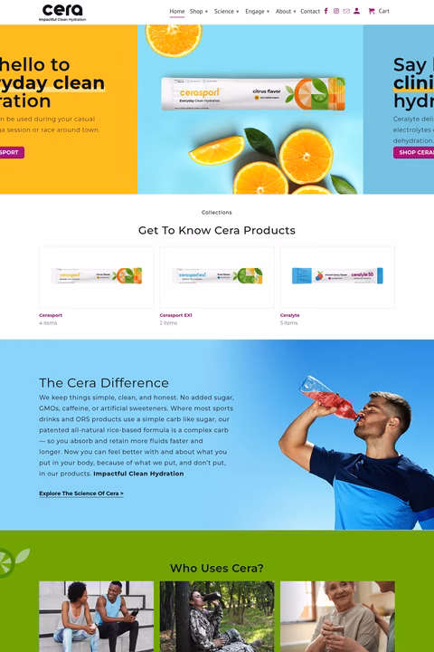 Cera-Products Homepage 1440px