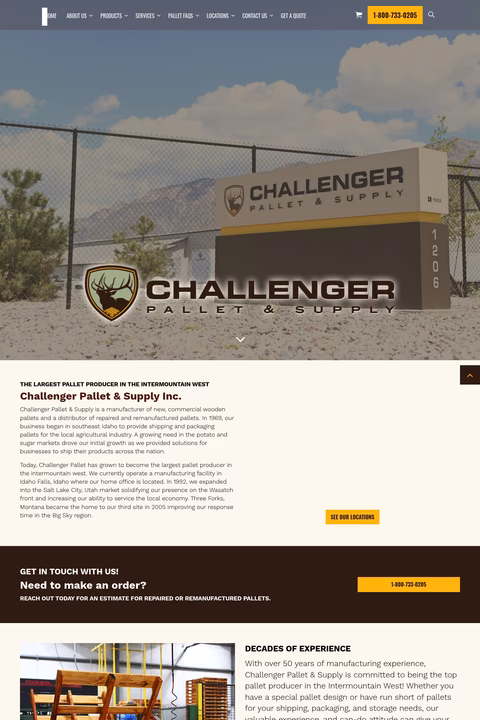 Challenger-Pallet-Supply Homepage 1440px