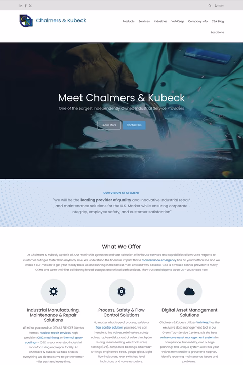 Chalmers-Kubeck Homepage 1440px