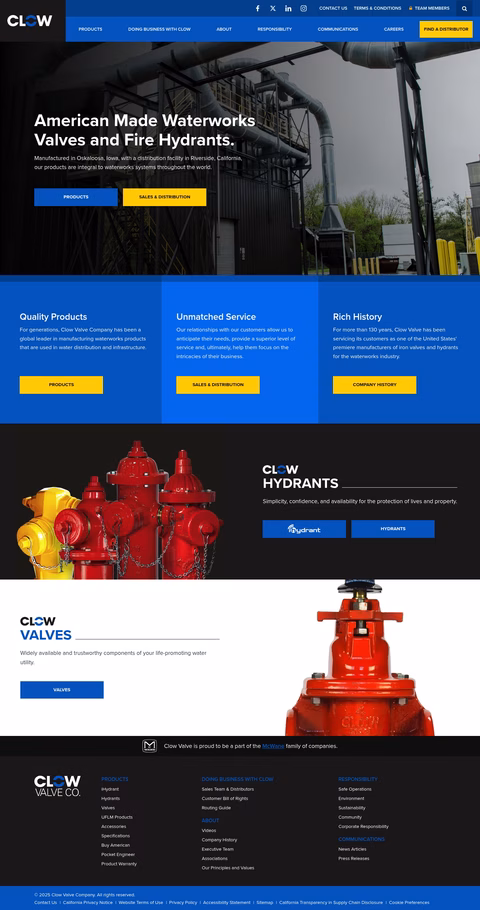 Clow-Valve Homepage 1440px