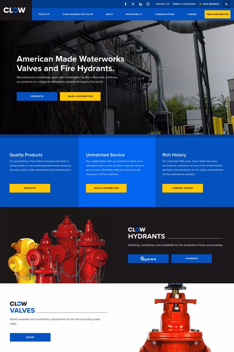 Clow-Valve Homepage 1440px