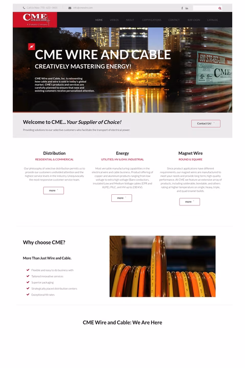 Cme-Wire-Cable Homepage 1440px