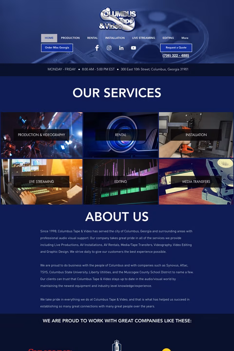 Columbus-Tape-Video Homepage 1440px