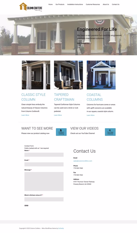 Column-Crafters Homepage 1440px