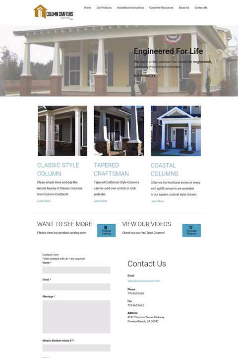 Column-Crafters Homepage 1440px