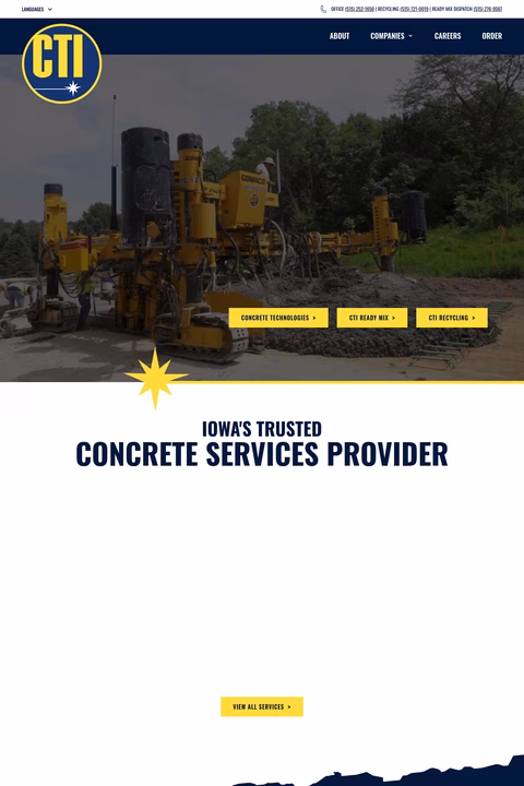 Concrete-Technologies-Inc Homepage 1440px