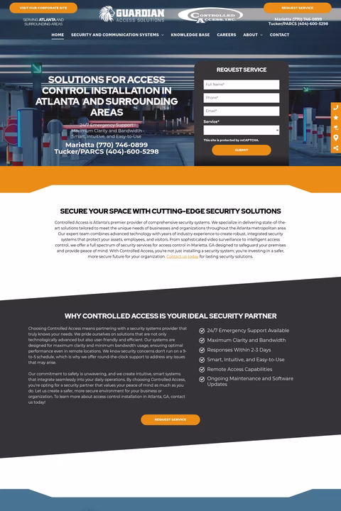 Controlled-Access Homepage 1440px