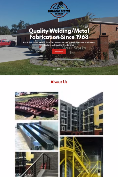 Cordele-Metal-Works Homepage 1440px