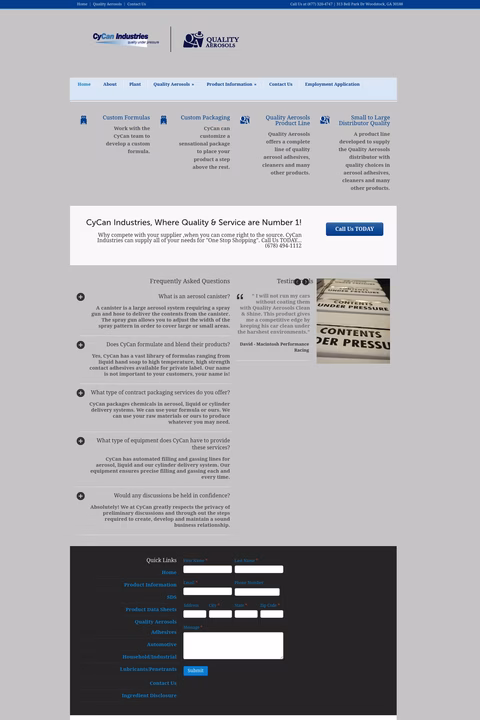 Cycan-Industries Homepage 1440px