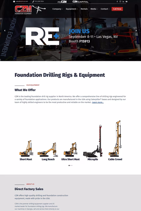 Czm-Foundation-Equipment Homepage 1440px