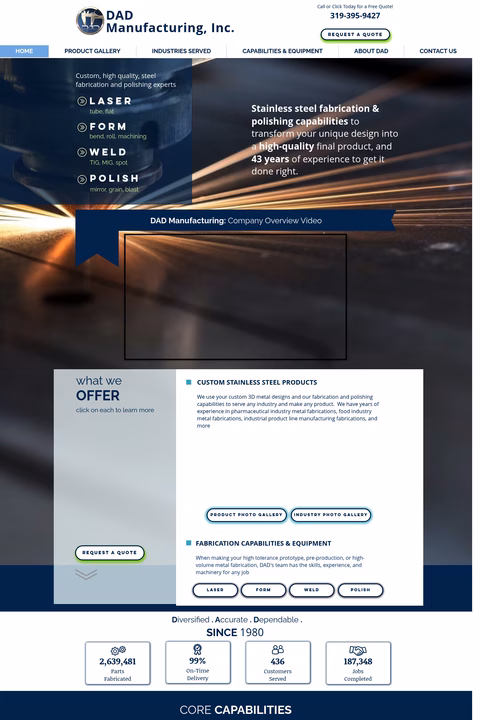 Dad-Manufacturing Homepage 1440px