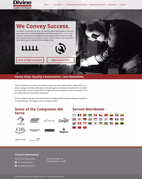 Divine-Engineering Homepage 1440px