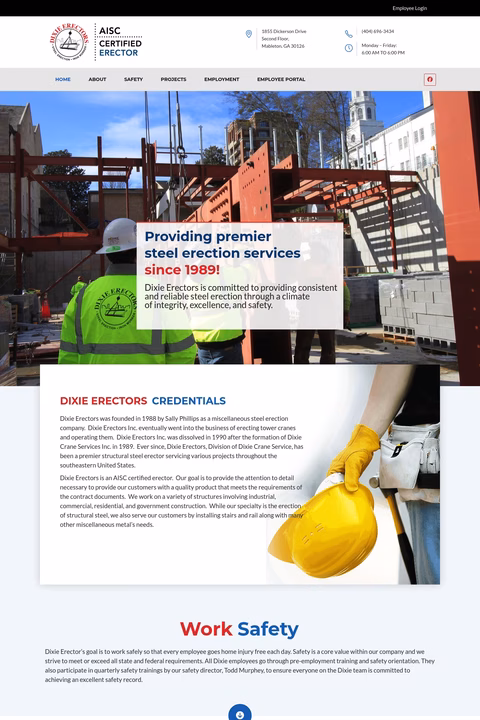 Dixie-Erectors Homepage 1440px
