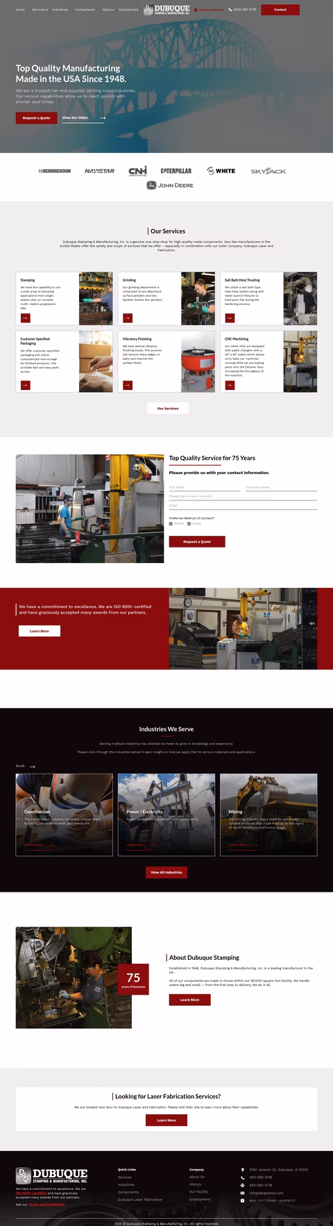 Dubuque-Stamping-Manufacturing Homepage 1440px