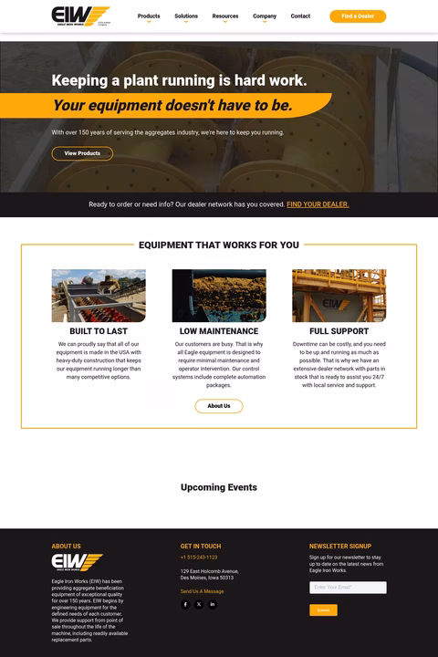 Eagle-Iron-Works Homepage 1440px