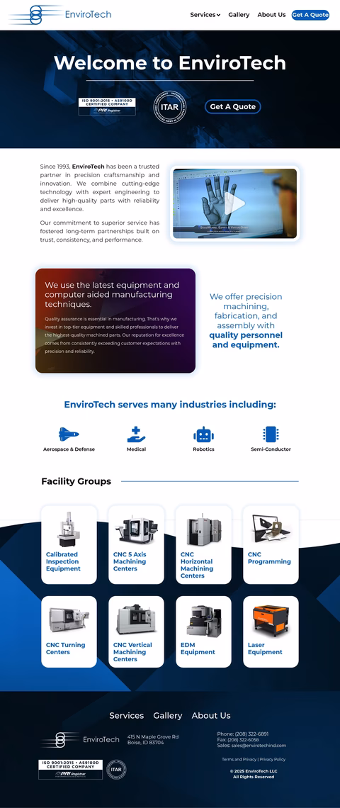 Envirotech-Industries Homepage 1440px