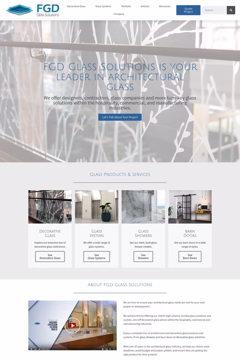 Factory-Glass-Direct Homepage 1440px