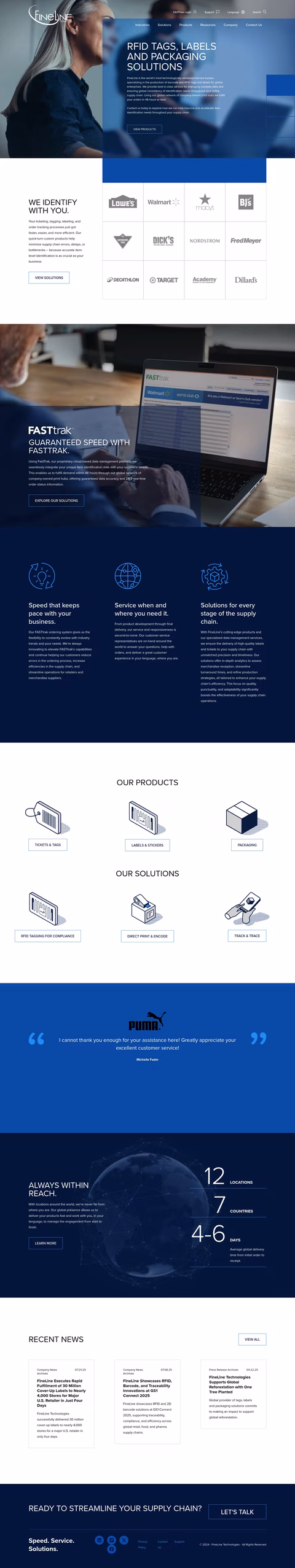 Fineline-Technologies Homepage 1440px