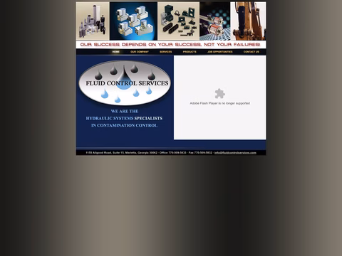 Fluid-Control-Services Homepage 1440px