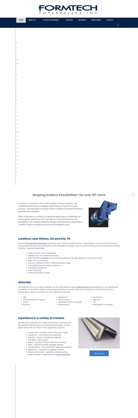 Formtech-Enterprises Homepage 1440px