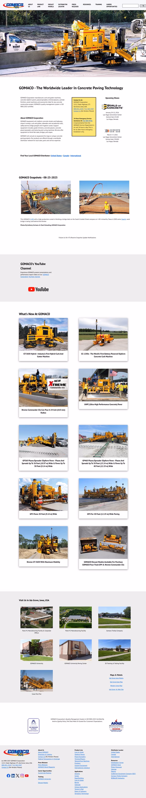 Gomaco-Corporation Homepage 1440px