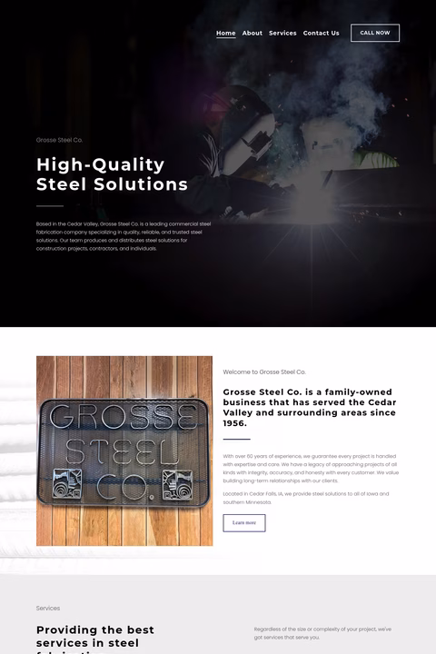 Grosse-Steel-Company Homepage 1440px