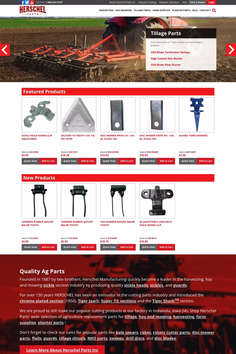 Herschel-Parts Homepage 1440px