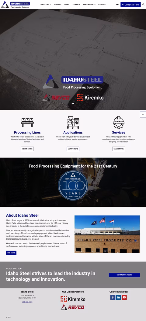 Idaho-Steel-Products Homepage 1440px