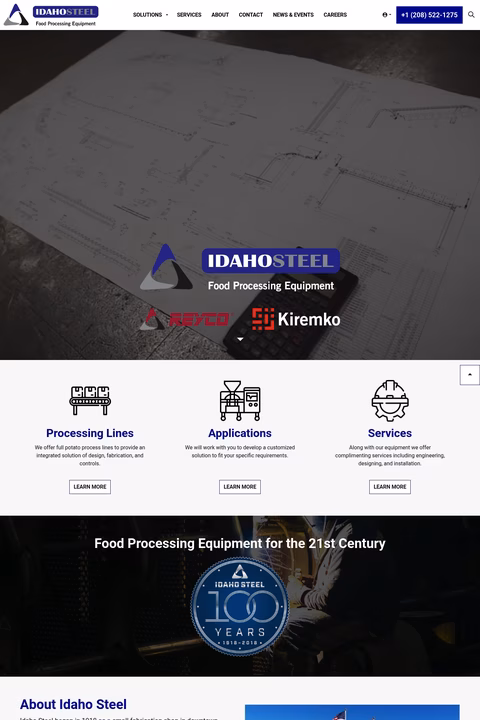 Idaho-Steel-Products Homepage 1440px