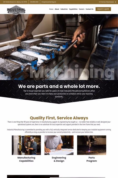 Industrial-Manufacturing Homepage 1440px