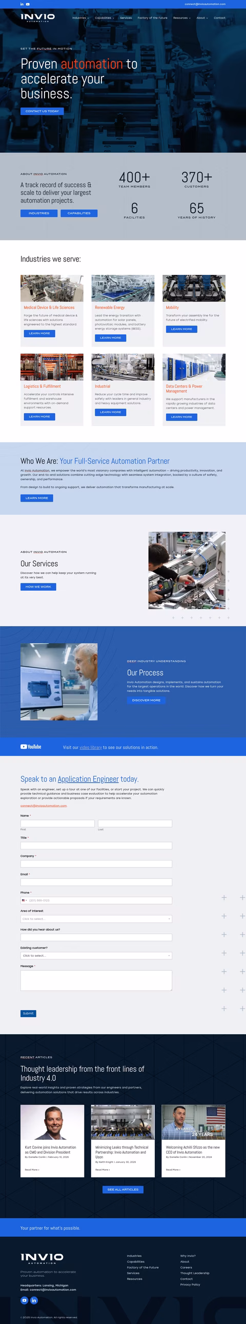 Invio-Automation Homepage 1440px
