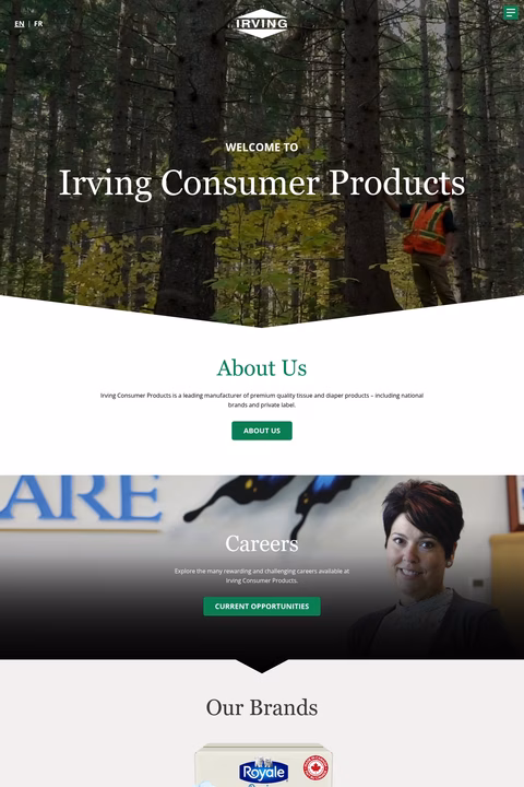 Irving-Consumer-Products Homepage 1440px