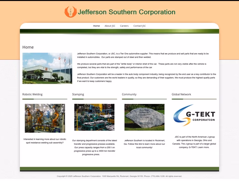 Jefferson-Southern-Corporation Homepage 1440px