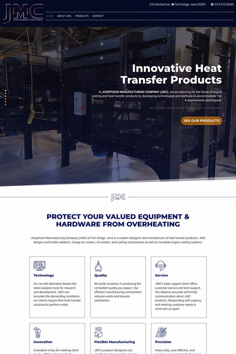 Josephson-Manufacturing-Company Homepage 1440px