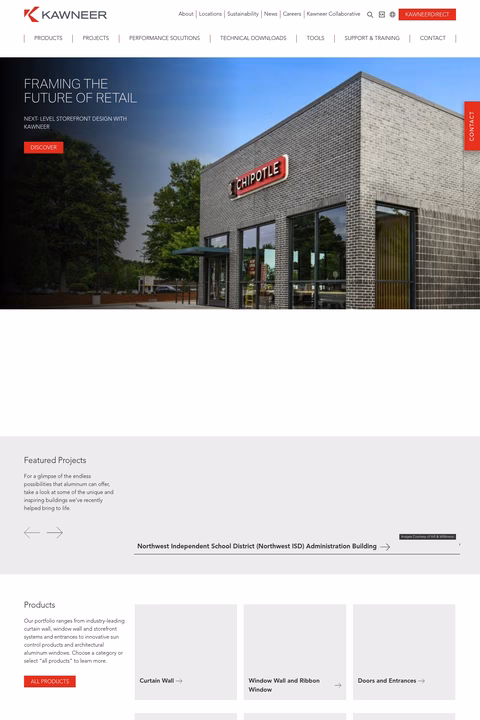 Kawneer Homepage 1440px